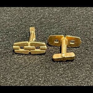 Vintage Gold Tone Chain Cuff Links by Anson